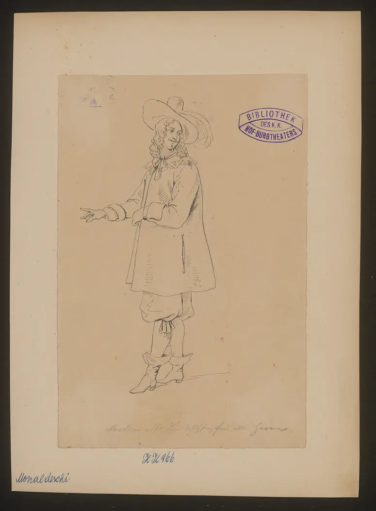 Monaldeschi, Titel der Serie: Figurinen des k.k. Hof-Burgtheaters