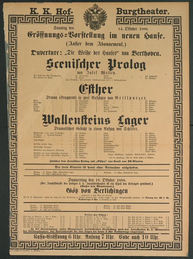 Die Weihe des Hauses, Szenischer Prolog, Esther, Wallensteins Lager