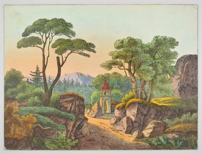 Wald mit Kapelle
