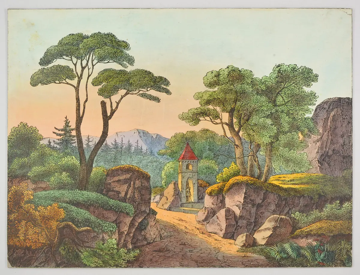Wald mit Kapelle