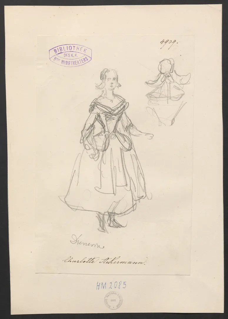 Charlotte Ackermann, Titel der Serie: Figurinen des k.k. Hof-Burgtheaters