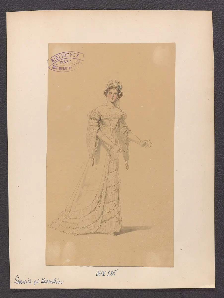 Das Turnier zu Kronstein, oder Die drei Wahrzeichen, Titel der Serie: Figurinen des k.k. Hof-Burgtheaters