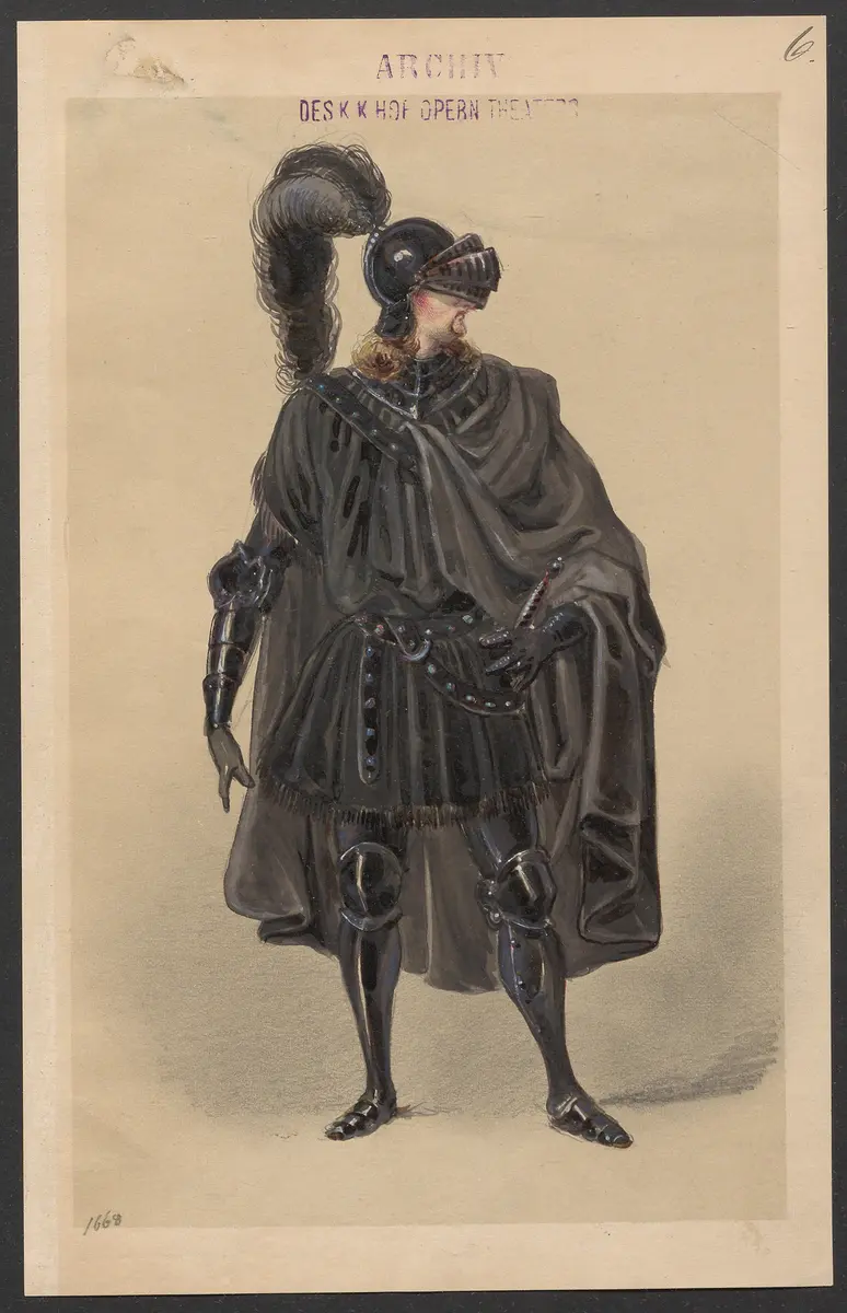 Euryanthe, Titel der Serie: Figurinen des k.k. Hofoperntheaters