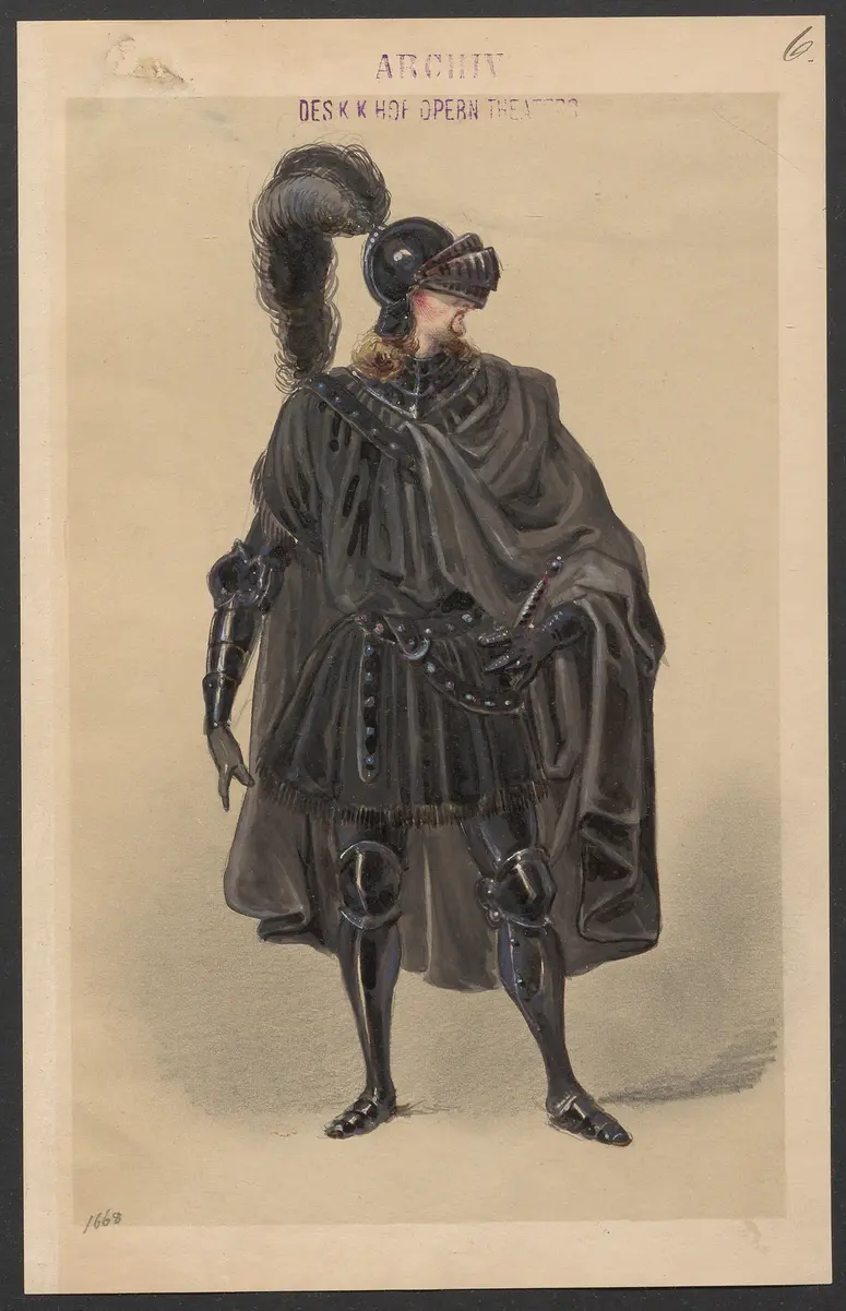 Euryanthe, Titel der Serie: Figurinen des k.k. Hofoperntheaters