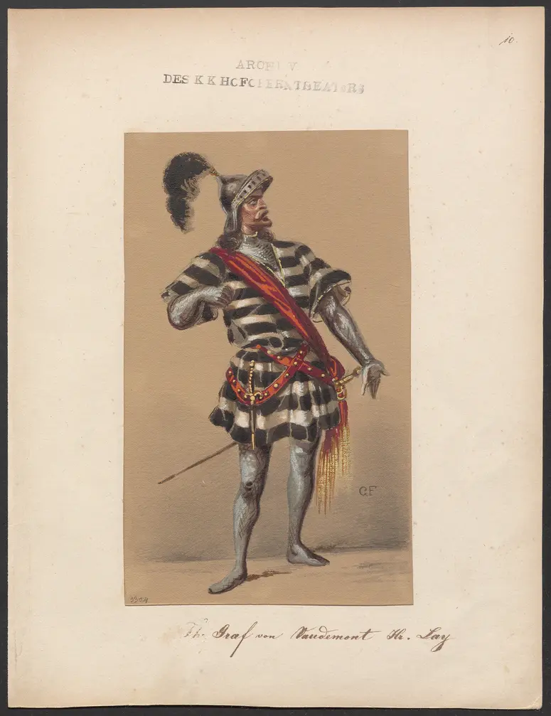 Die sizilianische Vesper, Originaltitel: Les vêpres siciliennes, Titel der Serie: Figurinen des k.k. Hofoperntheaters