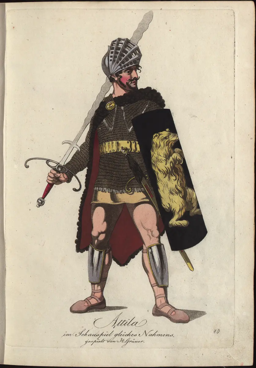 Attila, Titel der Serie: Auswahl schöner Costumes für Theater- und Ball-Anzüge