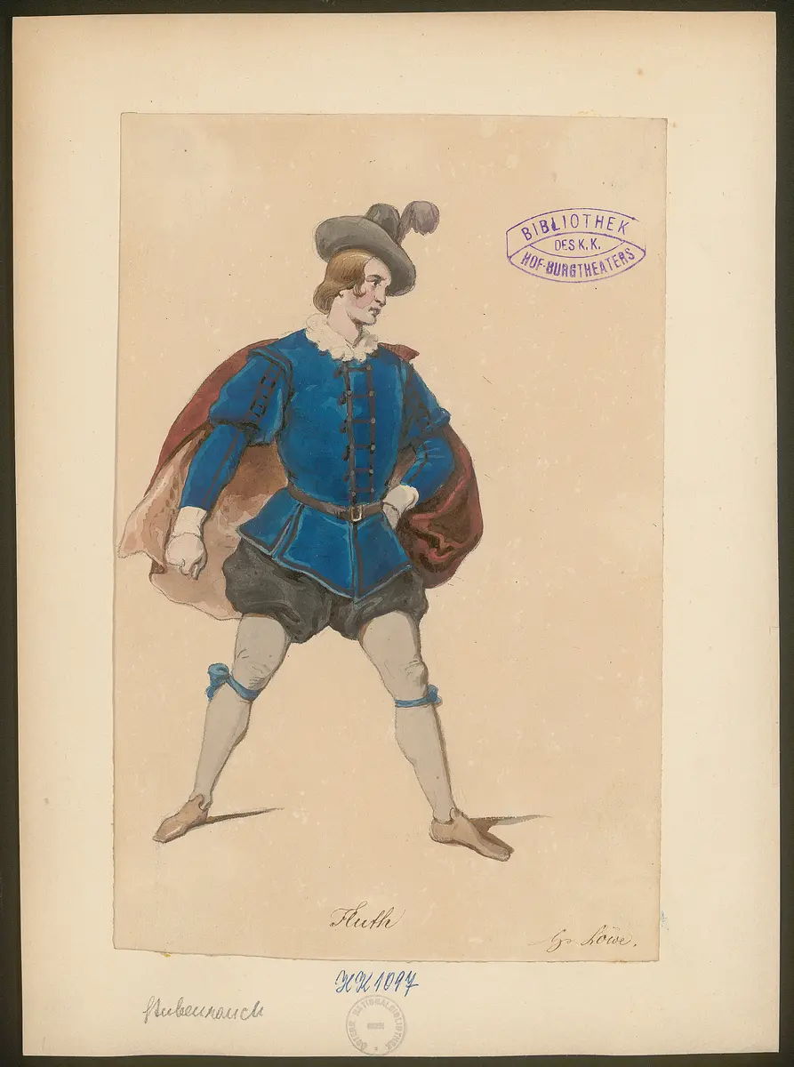 Die lustigen Weiber von Windsor, Originaltitel: The Merry Wives of Windsor, Titel der Serie: Figurinen des k.k. Hof-Burgtheaters