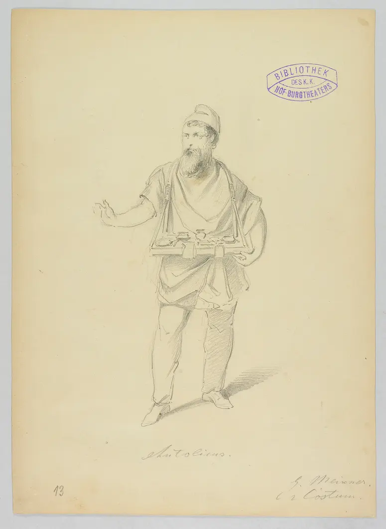 Ein Wintermärchen, Originaltitel: The Winter's Tale, Titel der Serie: Figurinen des k.k. Hof-Burgtheaters