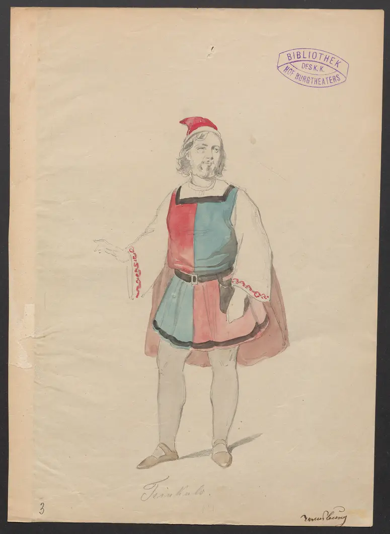 Ein Abend zu Titchfield, Titel der Serie: Figurinen des k.k. Hof-Burgtheaters