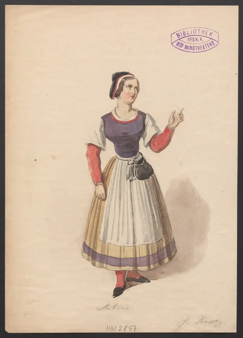 Herzog Albrecht, Titel der Serie: Figurinen des k.k. Hof-Burgtheaters
