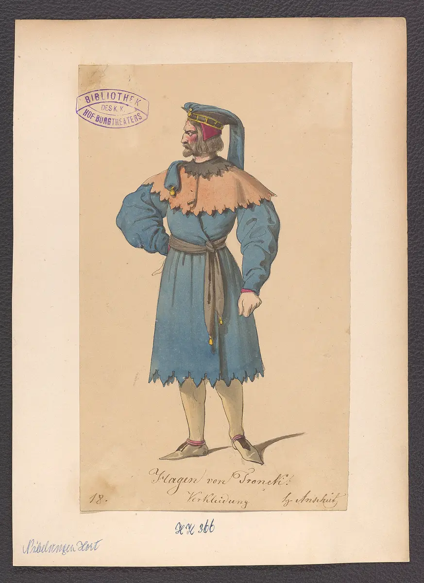 Der Nibelungenhort, Titel der Serie: Figurinen des k.k. Hof-Burgtheaters