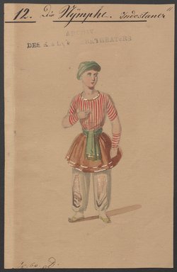 Die Nymphe, Titel der Serie: Figurinen des k.k. Hofoperntheaters