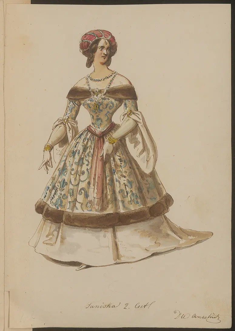 Der Liebe Wahn und Wahrheit, Titel der Serie: Figurinen des k.k. Hof-Burgtheaters