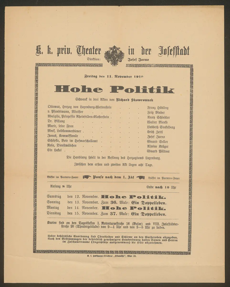 Hohe Politik