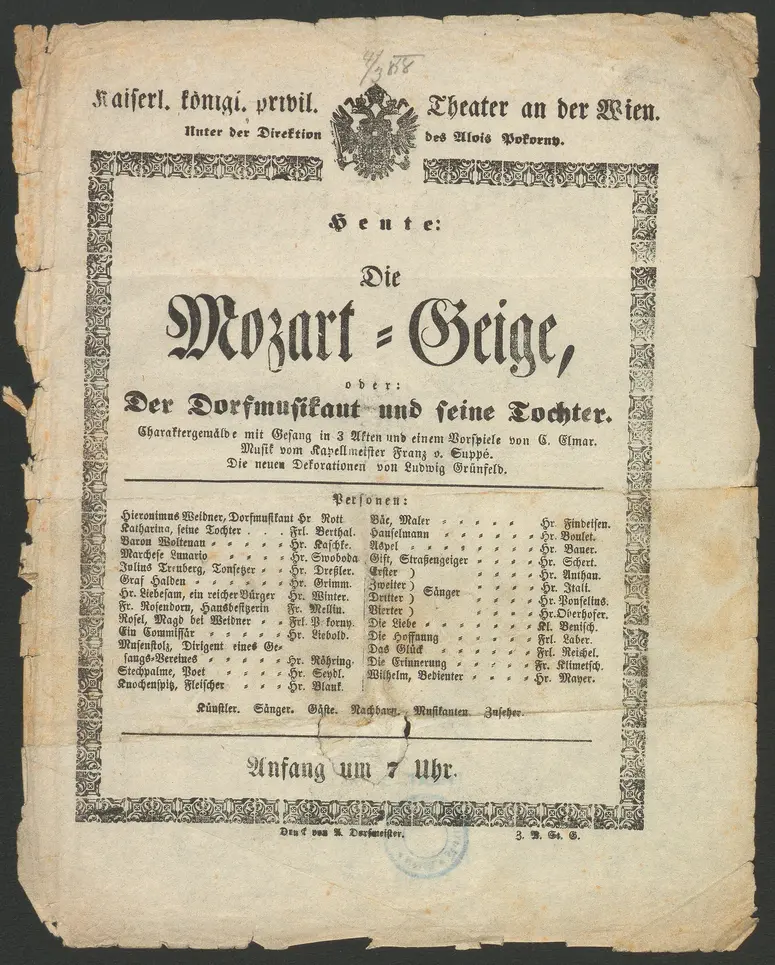 Die Mozart-Geige, oder Der Dorfmusikant und seine Tochter