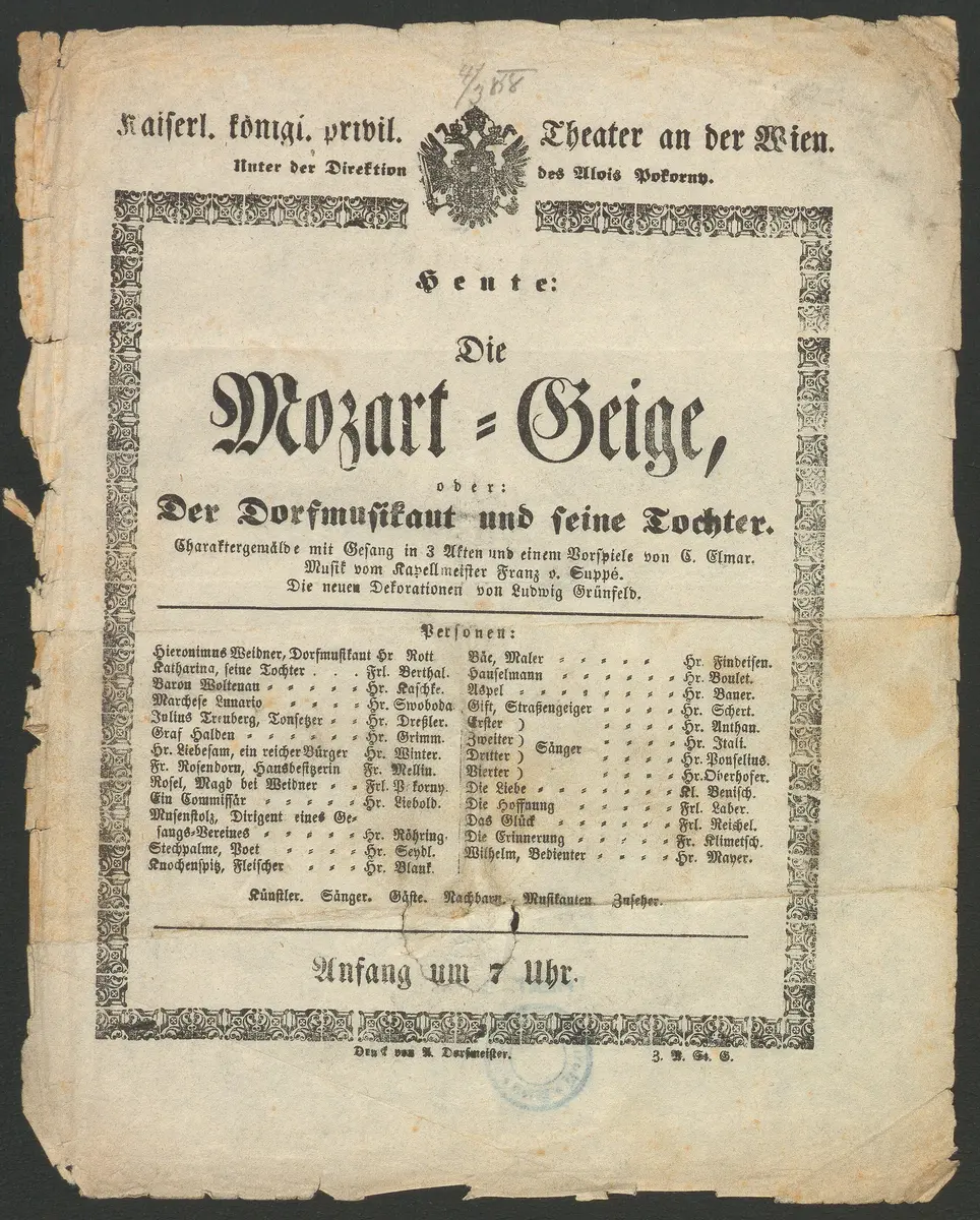 Die Mozart-Geige, oder Der Dorfmusikant und seine Tochter