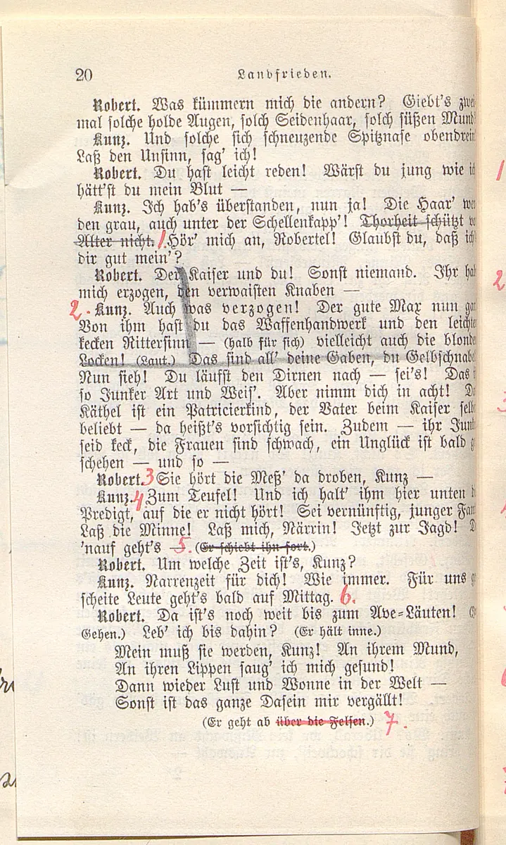 Landfrieden. Deutsche Komödie in drei Aufzügen