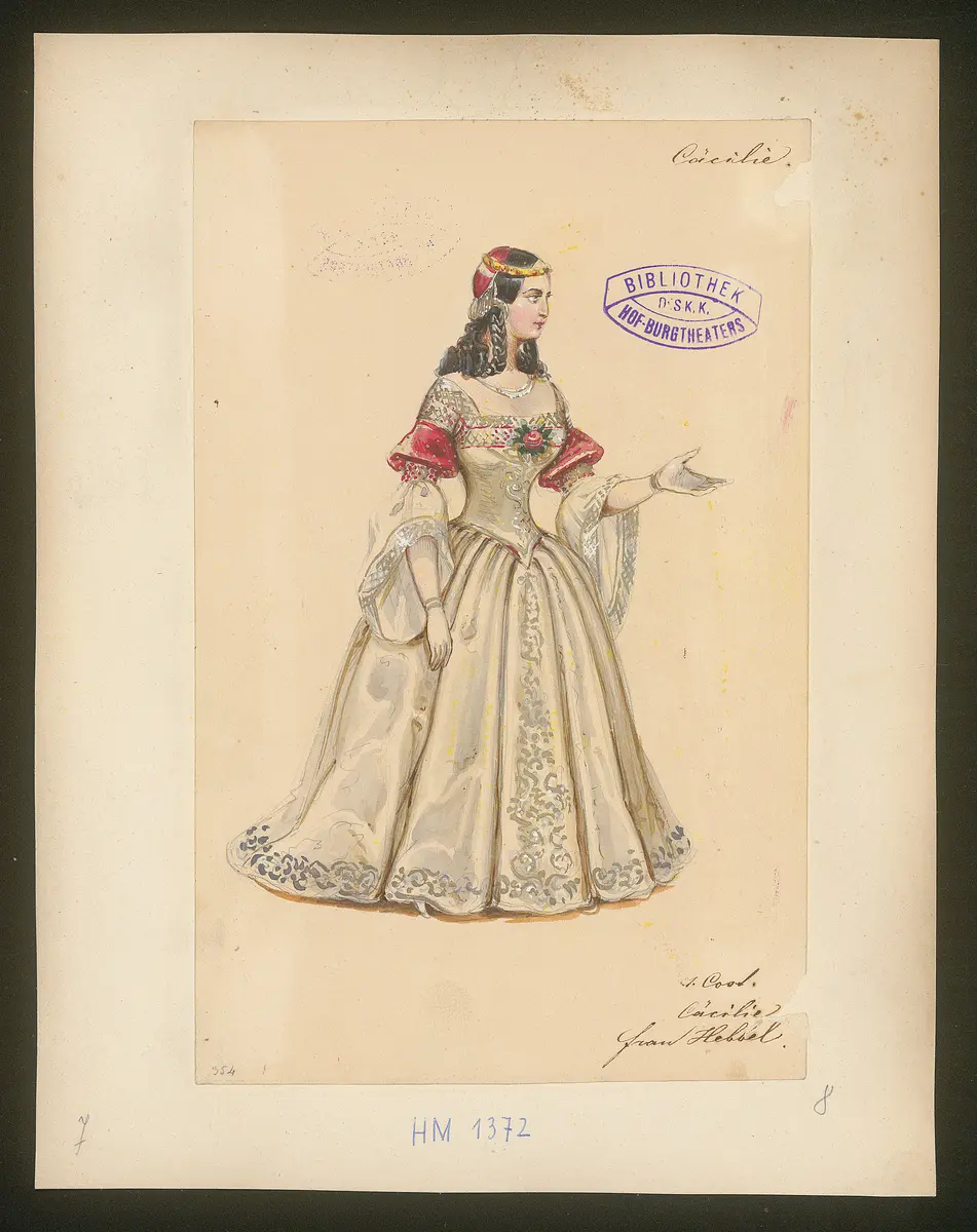 Cäcilia von Albano, Titel der Serie: Figurinen des k.k. Hof-Burgtheaters