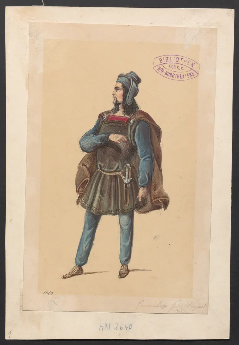 Libussa, Titel der Serie: Figurinen des k.k. Hof-Burgtheaters