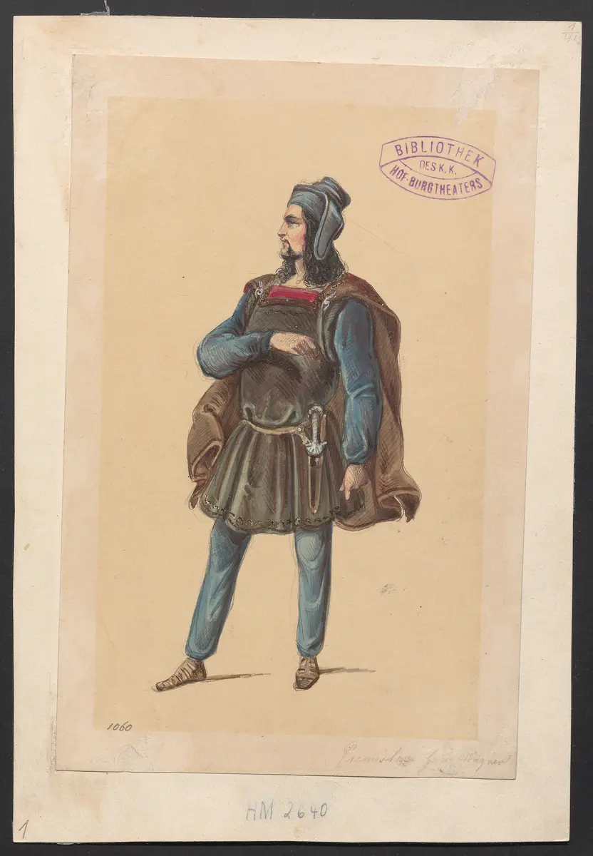 Libussa, Titel der Serie: Figurinen des k.k. Hof-Burgtheaters
