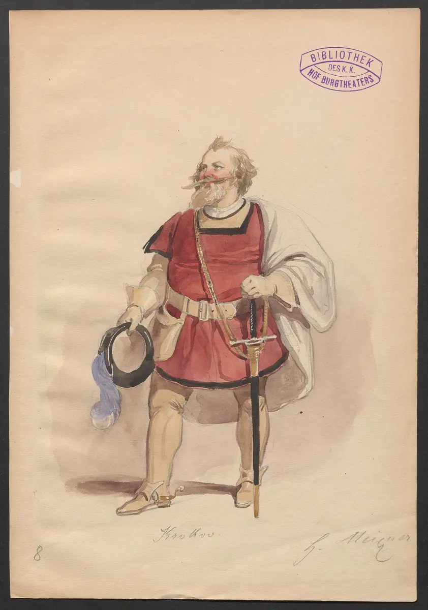 Hans Lange, Titel der Serie: Figurinen des k.k. Hof-Burgtheaters