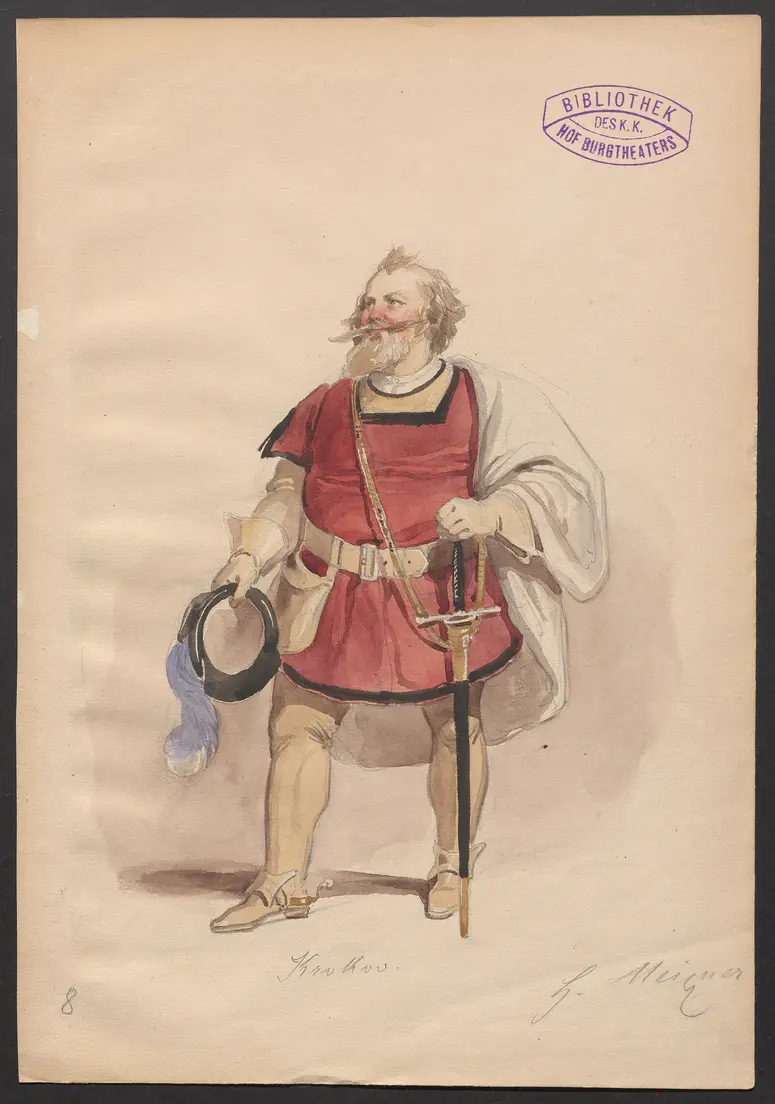 Hans Lange, Titel der Serie: Figurinen des k.k. Hof-Burgtheaters