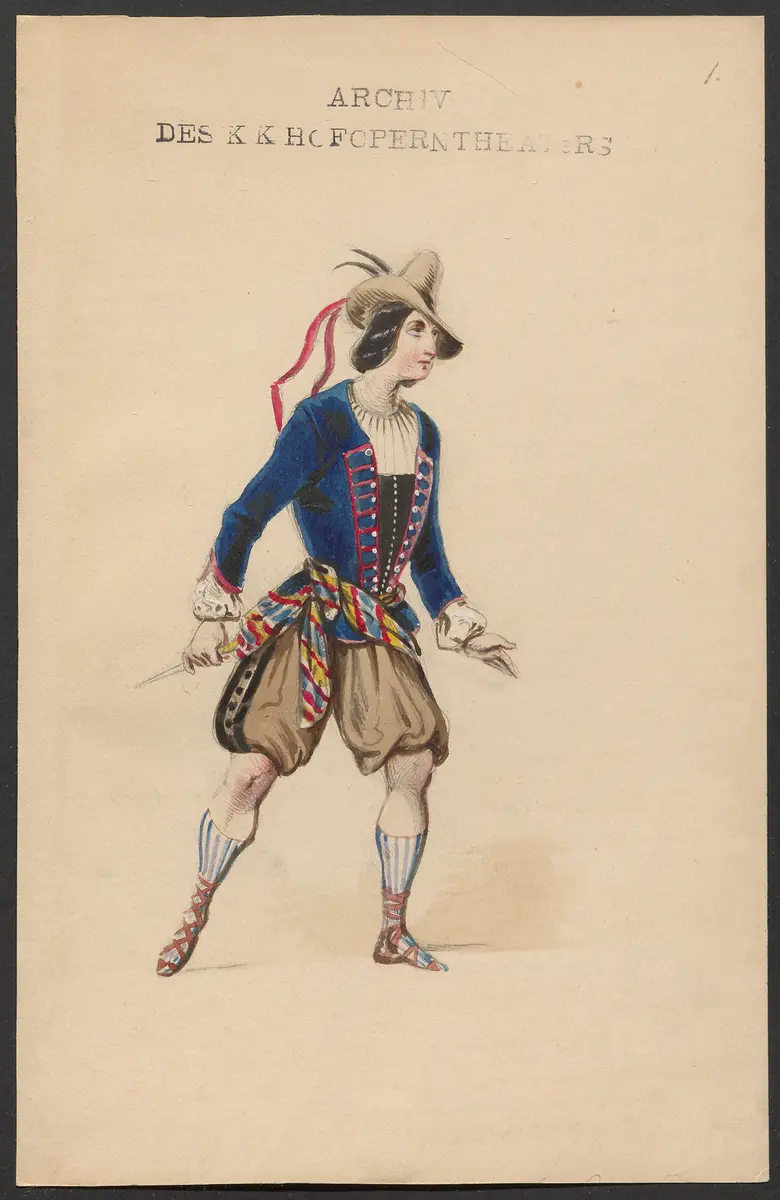 Katharina, die Tochter des Banditen, Originaltitel: Caterina, ossia La figlia del bandito, Titel der Serie: Figurinen des k.k. Hofoperntheaters