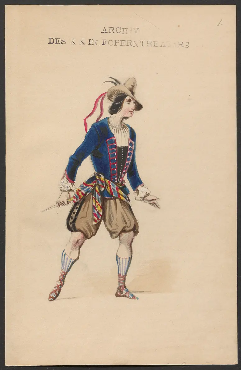 Katharina, die Tochter des Banditen, Originaltitel: Caterina, ossia La figlia del bandito, Titel der Serie: Figurinen des k.k. Hofoperntheaters