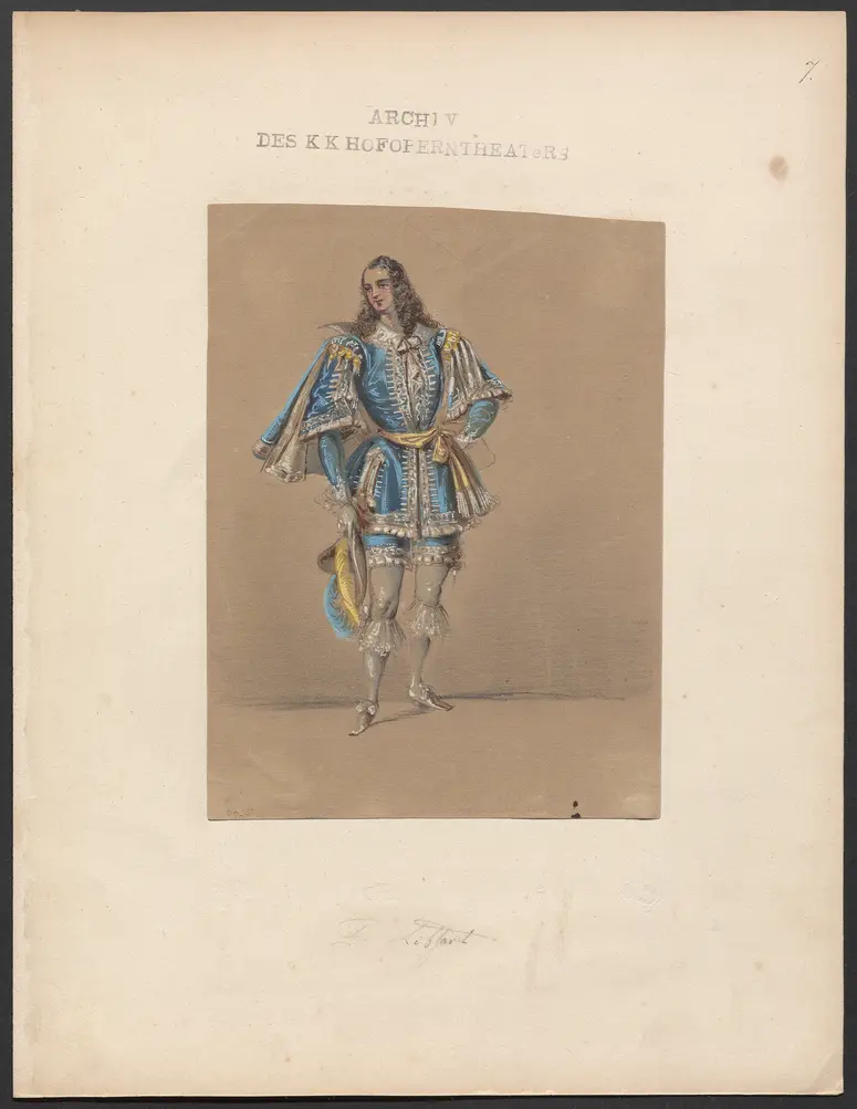 Die Ballnacht, Alternativtitel: Gustav, oder Der Maskenball, Originaltitel: Gustave III., ou Le bal masqué, Titel der Serie: Figurinen des k.k. Hofoperntheaters