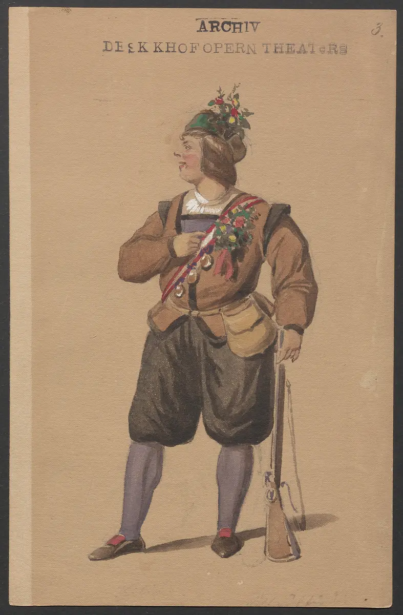 Der Freischütz, Titel der Serie: Figurinen des k.k. Hofoperntheaters