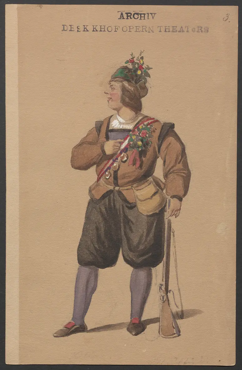 Der Freischütz, Titel der Serie: Figurinen des k.k. Hofoperntheaters
