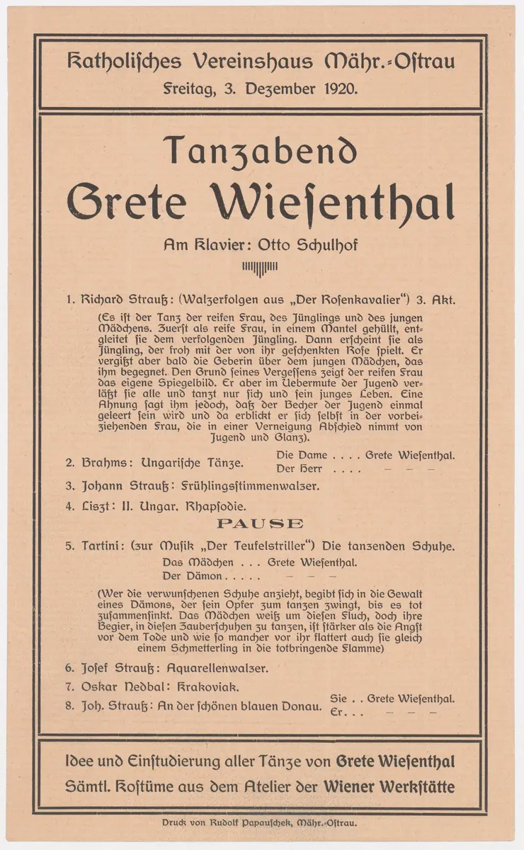 Tanzabend Grete Wiesenthal