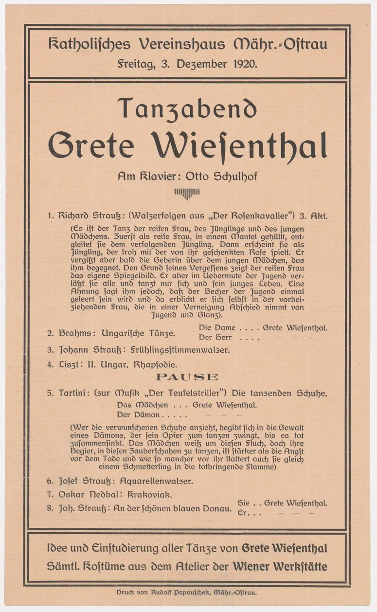 Tanzabend Grete Wiesenthal