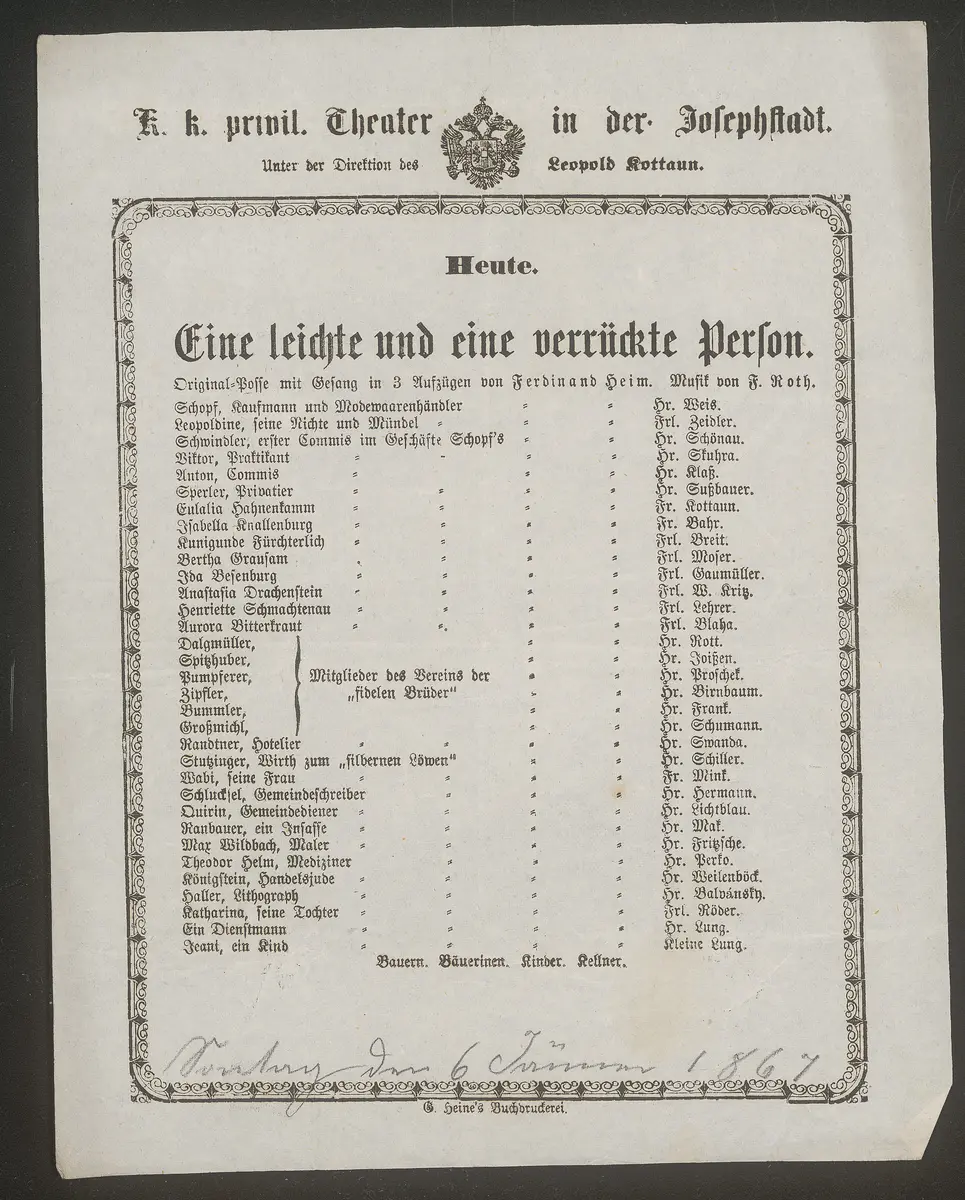 Eine leichte und eine verrückte Person