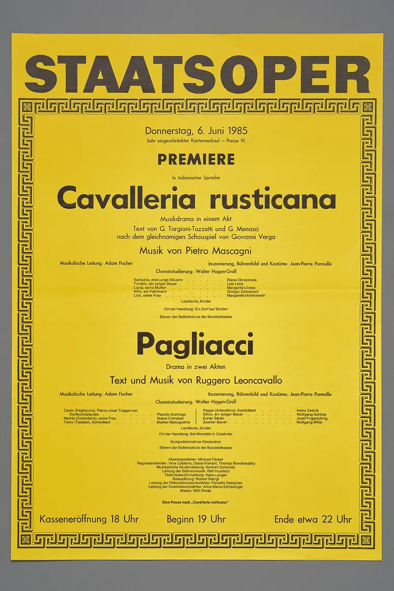 Cavalleria rusticana, Pagliacci