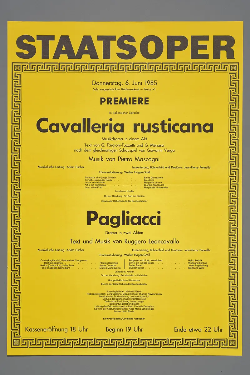 Cavalleria rusticana, Pagliacci