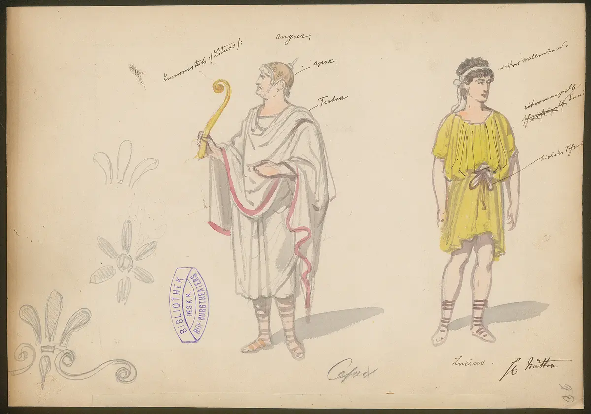 Julius Cäsar, Originaltitel: The Tragedy of Julius Caesar, Titel der Serie: Figurinen des k.k. Hof-Burgtheaters