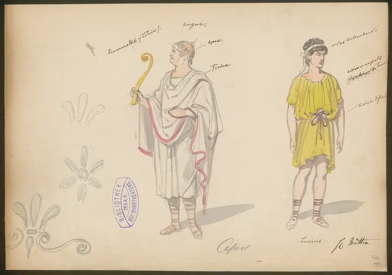 Julius Cäsar, Originaltitel: The Tragedy of Julius Caesar, Titel der Serie: Figurinen des k.k. Hof-Burgtheaters