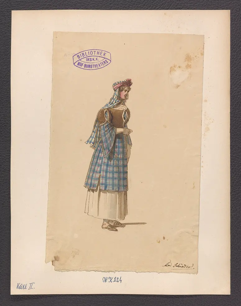 Der Gast, Titel der Serie: Figurinen des k.k. Hof-Burgtheaters