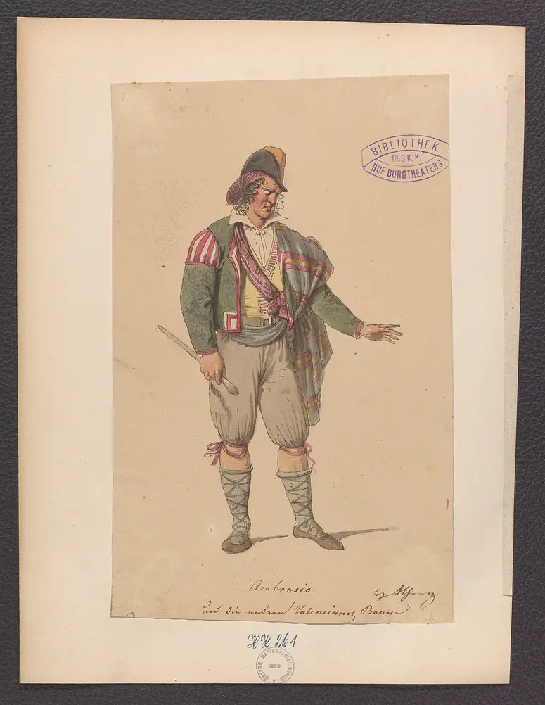 Preciosa, Alternativtitel: Preziosa, Titel der Serie: Figurinen des k.k. Hof-Burgtheaters