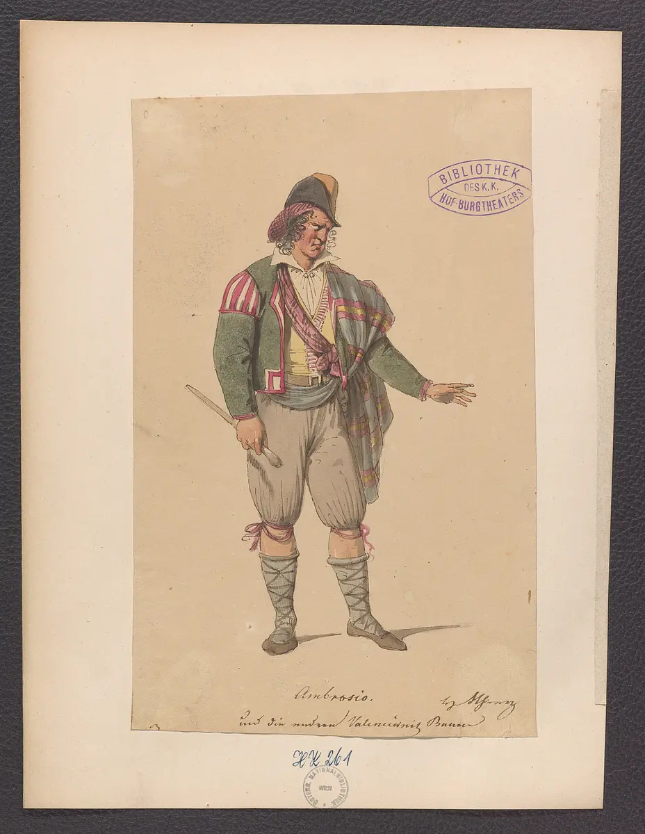 Preciosa, Alternativtitel: Preziosa, Titel der Serie: Figurinen des k.k. Hof-Burgtheaters