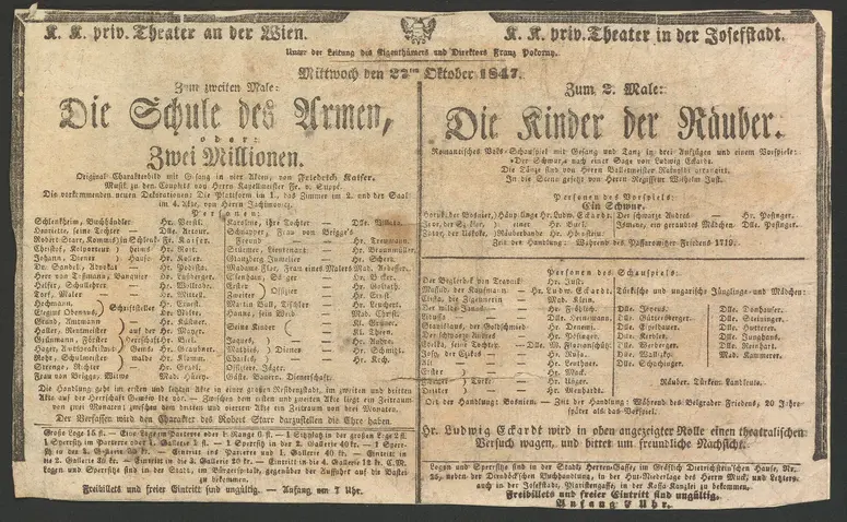 Die Schule des Armen, oder Zwei Millionen, Die Kinder der Räuber