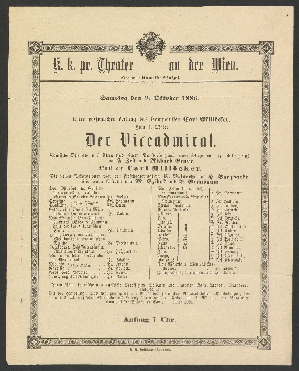 Der Viceadmiral, Alternativtitel: Der Vizeadmiral