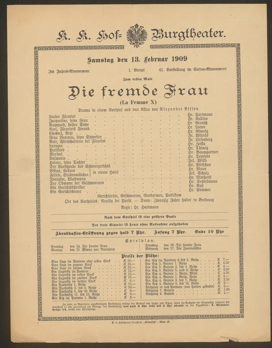 Die fremde Frau (La Femme X)