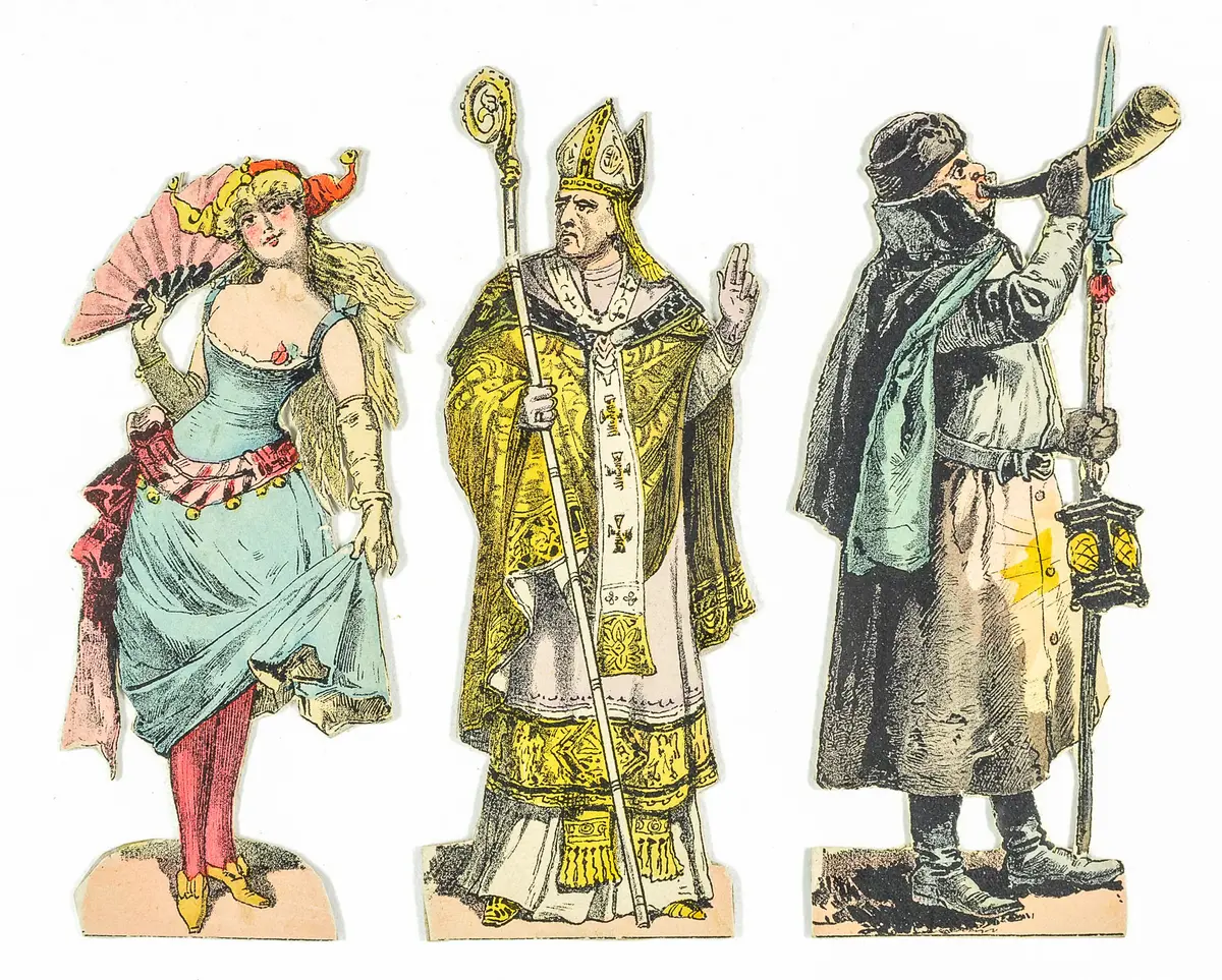 verschiedene Theaterfiguren