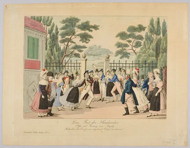 Das Fest der Handwerker, Titel der Serie: Theatralische Bilder-Gallerie, Name der Zeitschrift: Wiener Theaterzeitung
