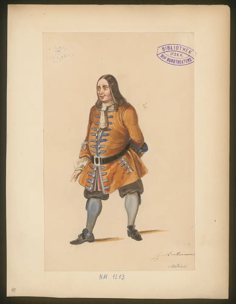 Das Urbild des Tartüffe, Titel der Serie: Figurinen des k.k. Hof-Burgtheaters