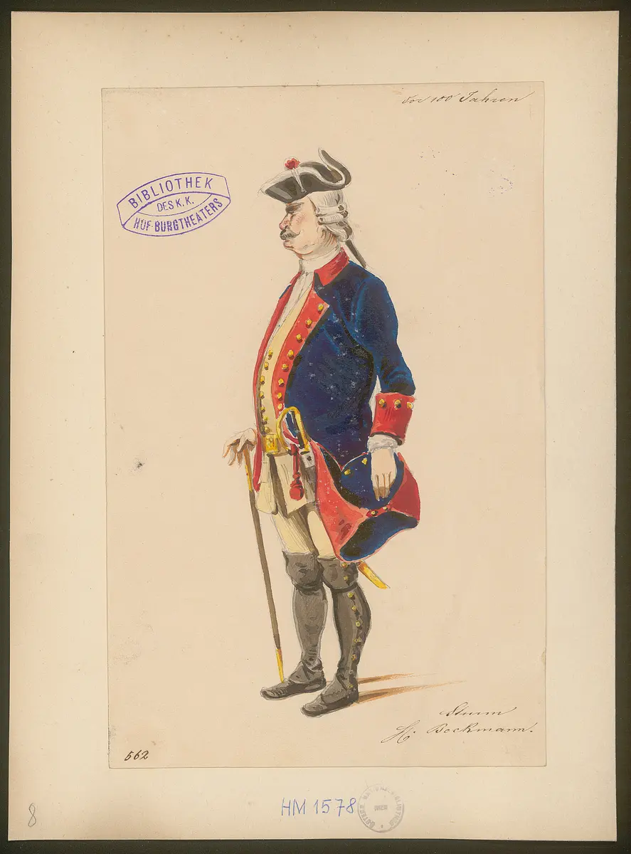 Vor hundert Jahren, Titel der Serie: Figurinen des k.k. Hof-Burgtheaters