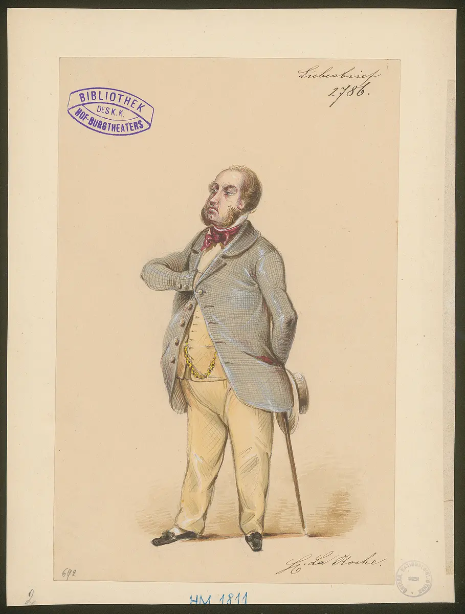 Der Liebesbrief, Titel der Serie: Figurinen des k.k. Hof-Burgtheaters
