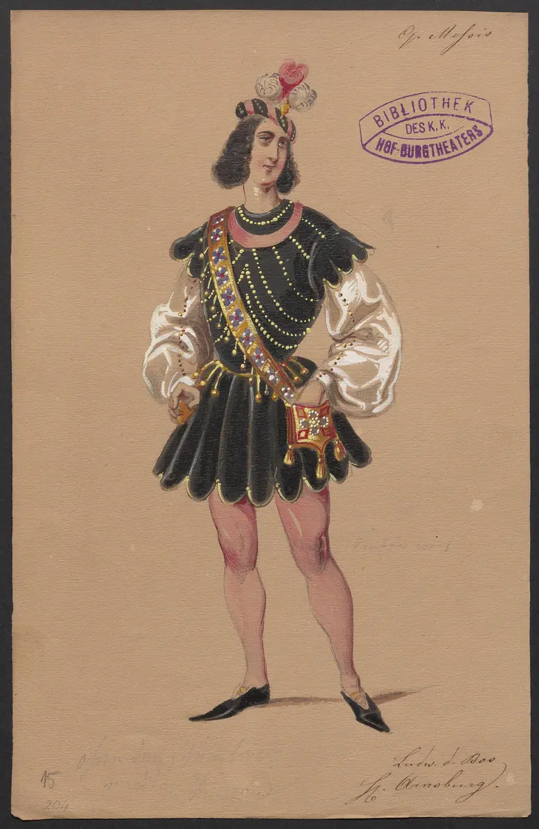 Quentin Messis, Titel der Serie: Figurinen des k.k. Hof-Burgtheaters